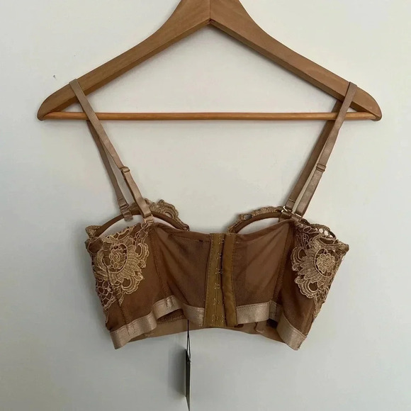 NWT Jluxlabel gold lace corset bra size small - Picture 6 of 7